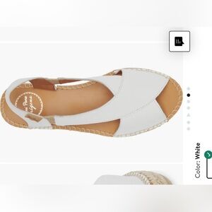 Toni Pons White Women's Espadrille Sandals - Classic Slip-On size 36 vgc